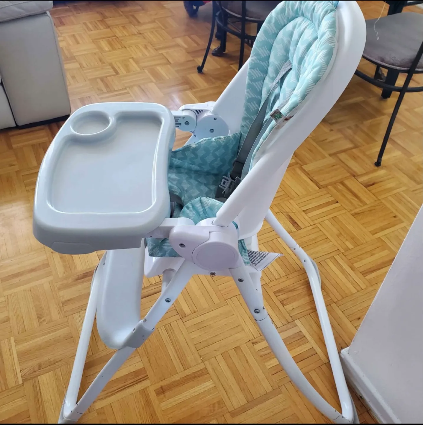 Baby High Chair - Teal and Grey image indicator(2)