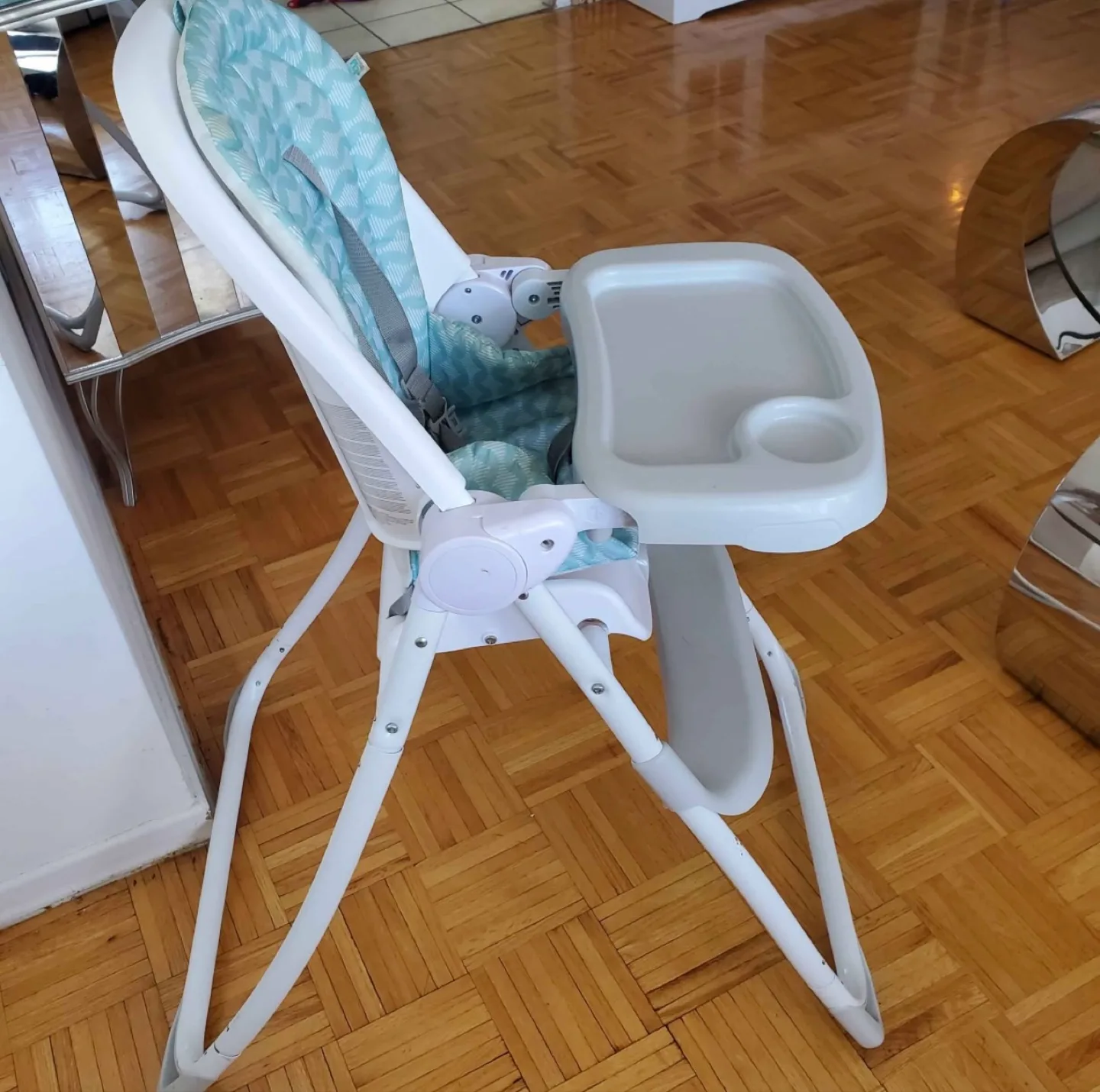 Baby High Chair - Teal and Grey image indicator(3)