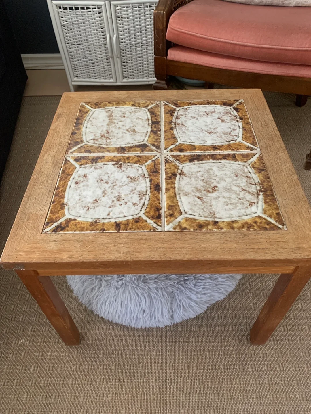 Mid-Century Modern Tile Top Coffee Table *must go today* thumbnail