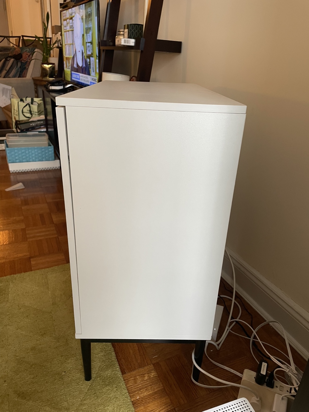 White Cabinet with Black Legs - photo 4