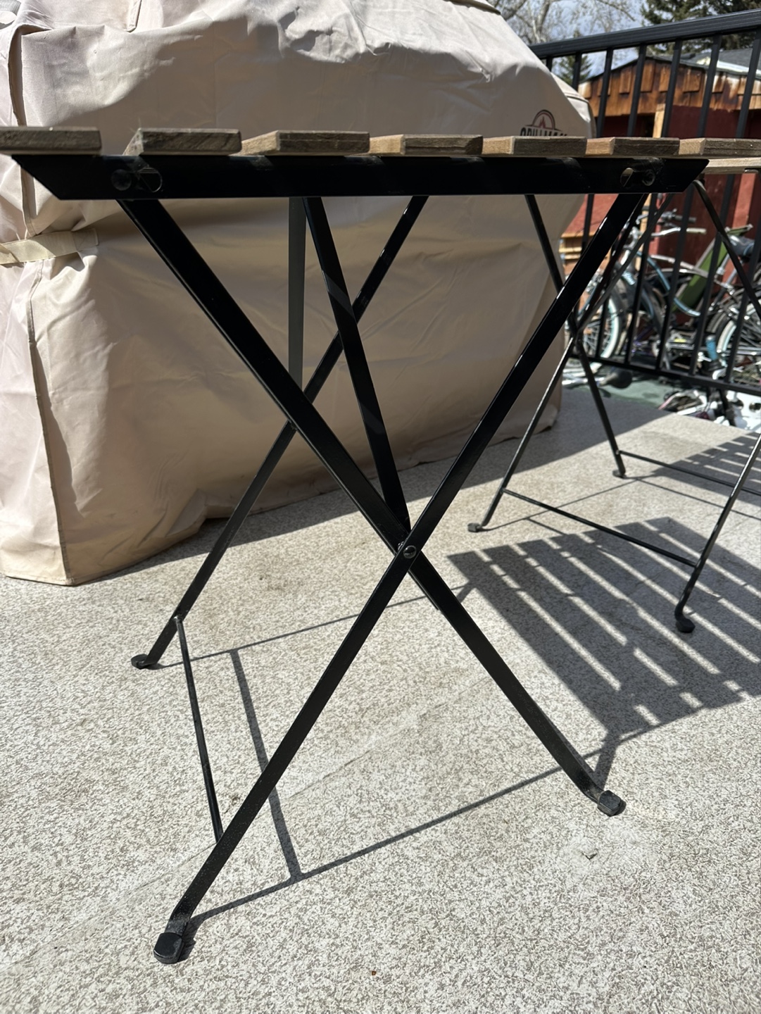 Pair of Folding Bistro Tables - photo 2