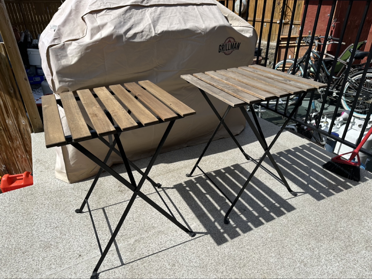 Pair of Folding Bistro Tables - photo 3