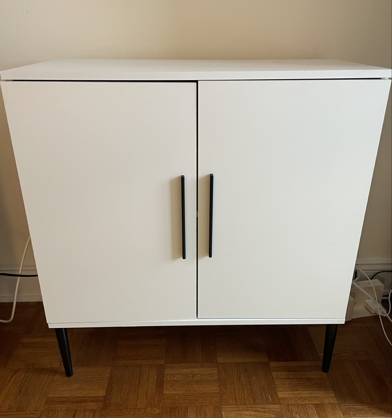 White Cabinet with Black Legs - photo 2