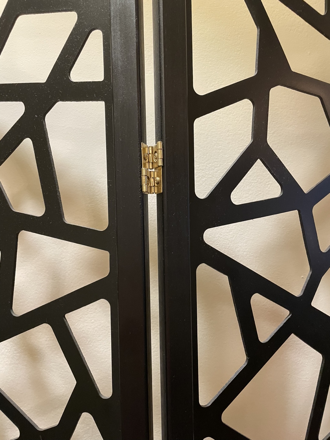 Black 3-Panel Room Divider - photo 2
