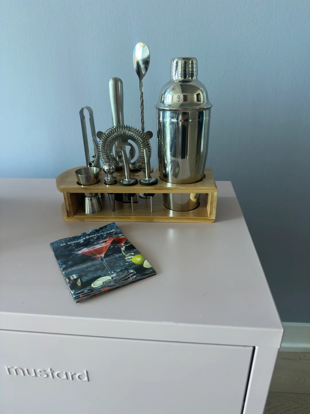 Cocktail Shaker Set with Stand & Recipe Book thumbnail