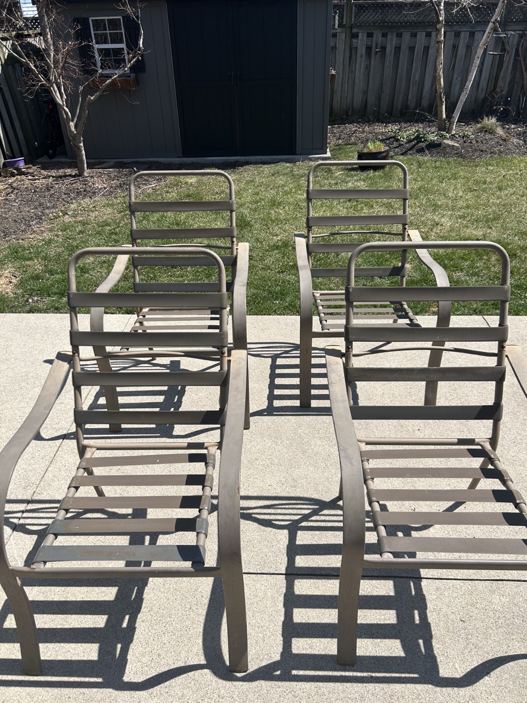 Four Outdoor Patio Chairs with Cushions - photo 2