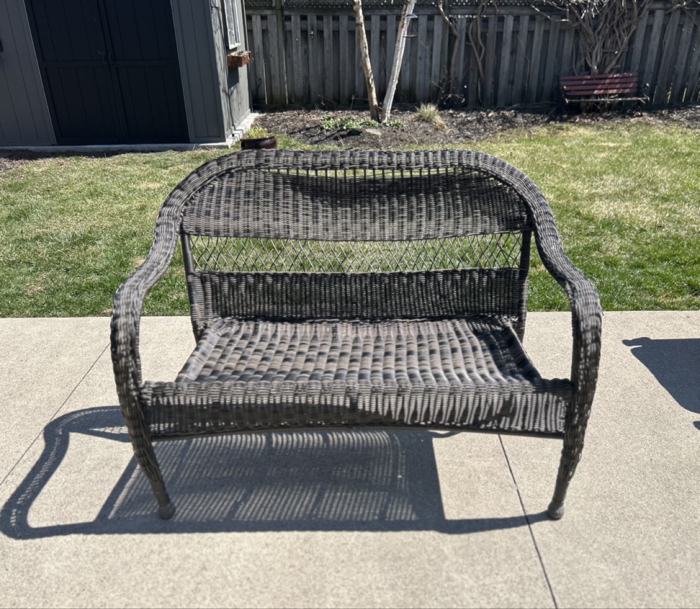 Rattan Patio Love Seat
