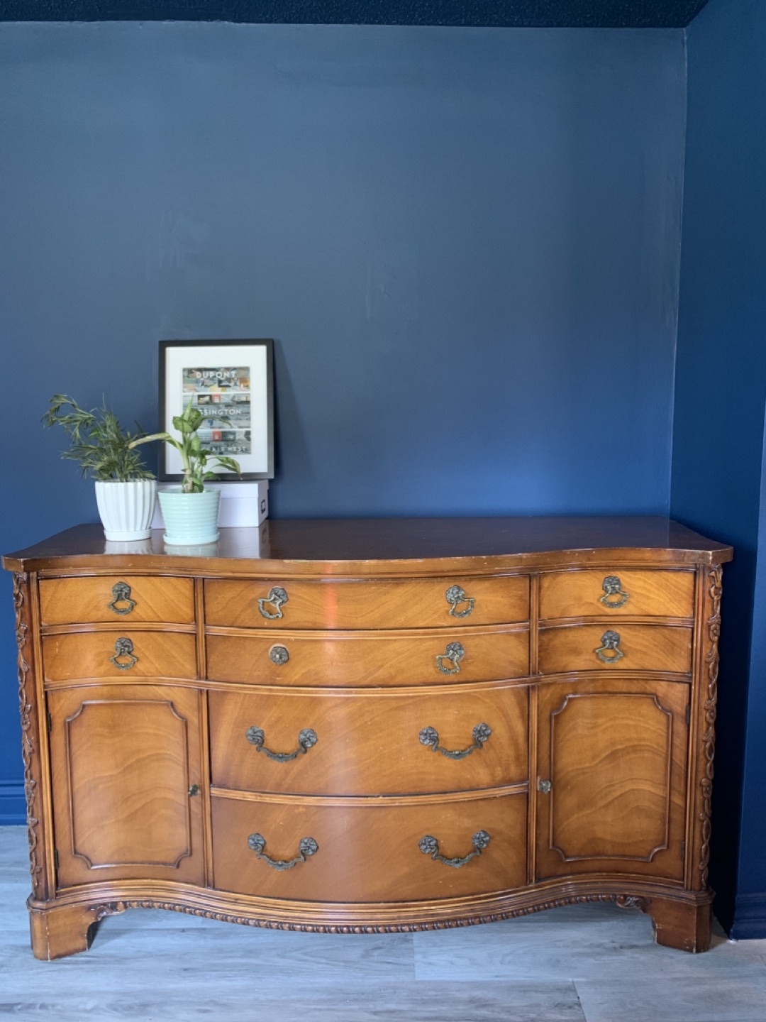 Vintage Wooden Buffet Server