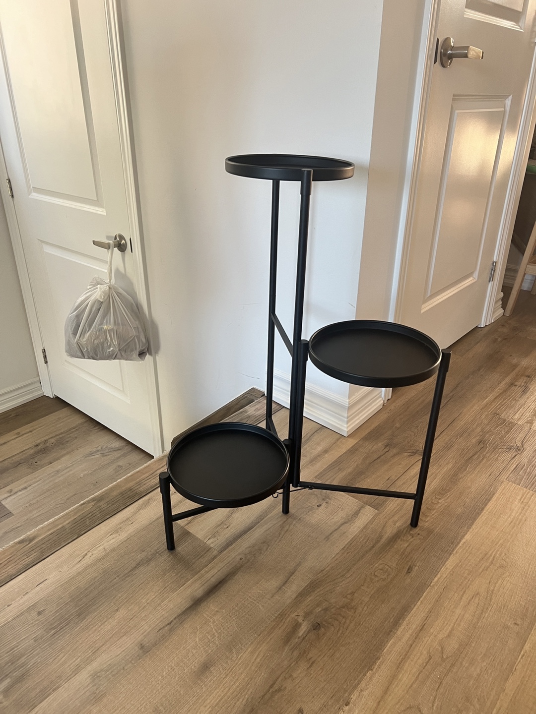 Three-Tier Black Metal Plant Stand - photo 4