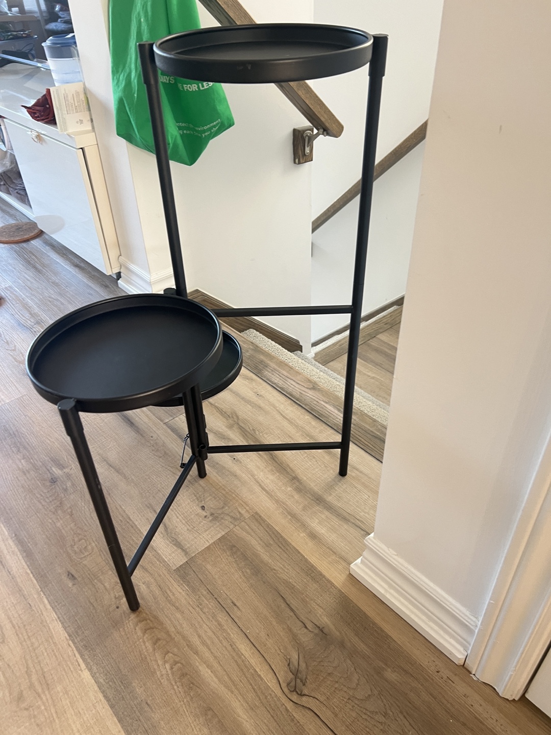 Three-Tier Black Metal Plant Stand - photo 3