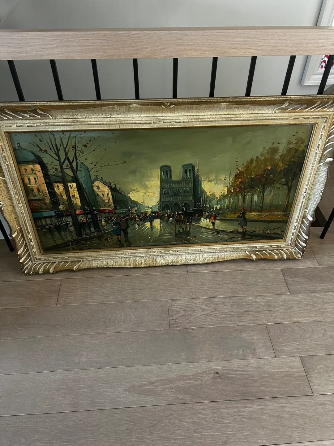 Vintage Parisian Street Scene Painting image indicator(5)