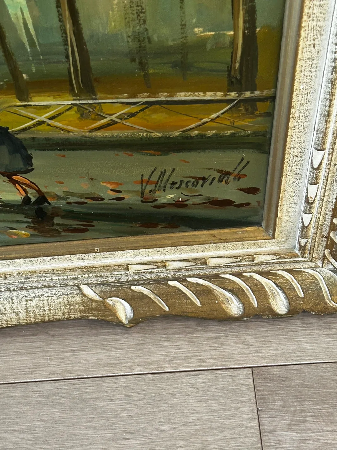 Vintage Parisian Street Scene Painting image indicator(4)