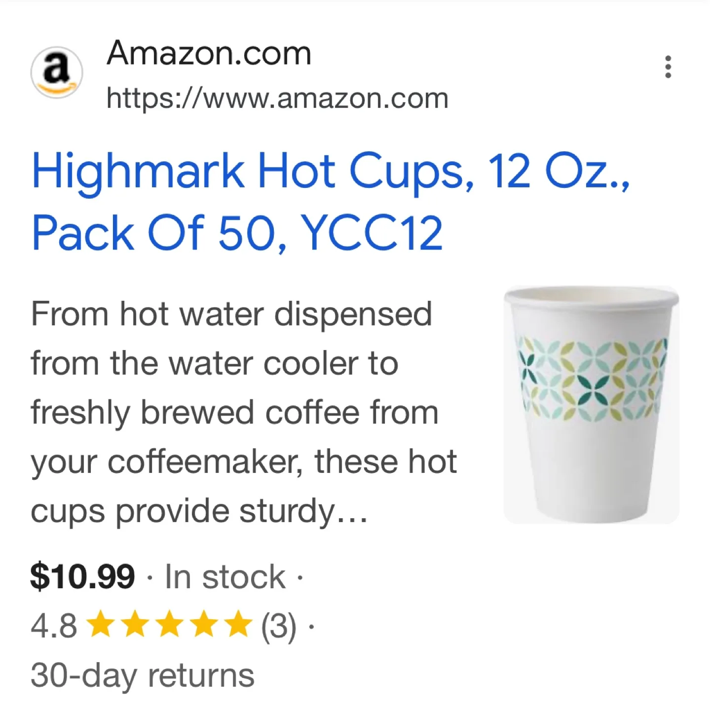 Highmark Hot Cups, 50 Count, 12 oz image indicator(4)
