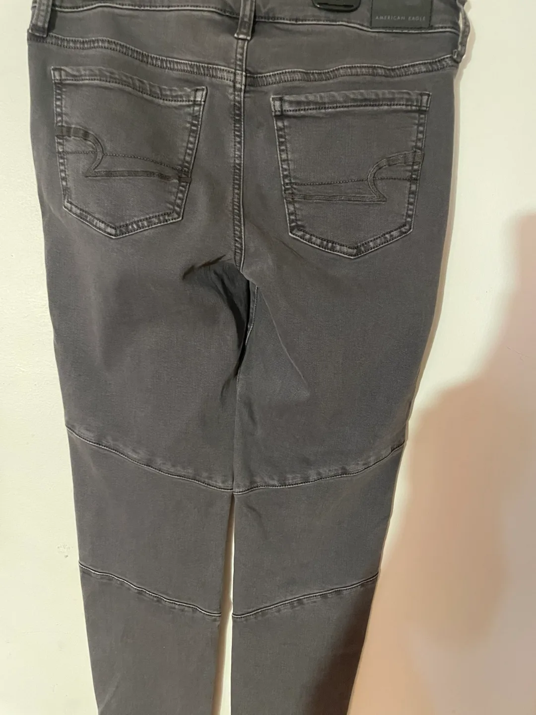 American Eagle Grey Moto Jeans image indicator(2)