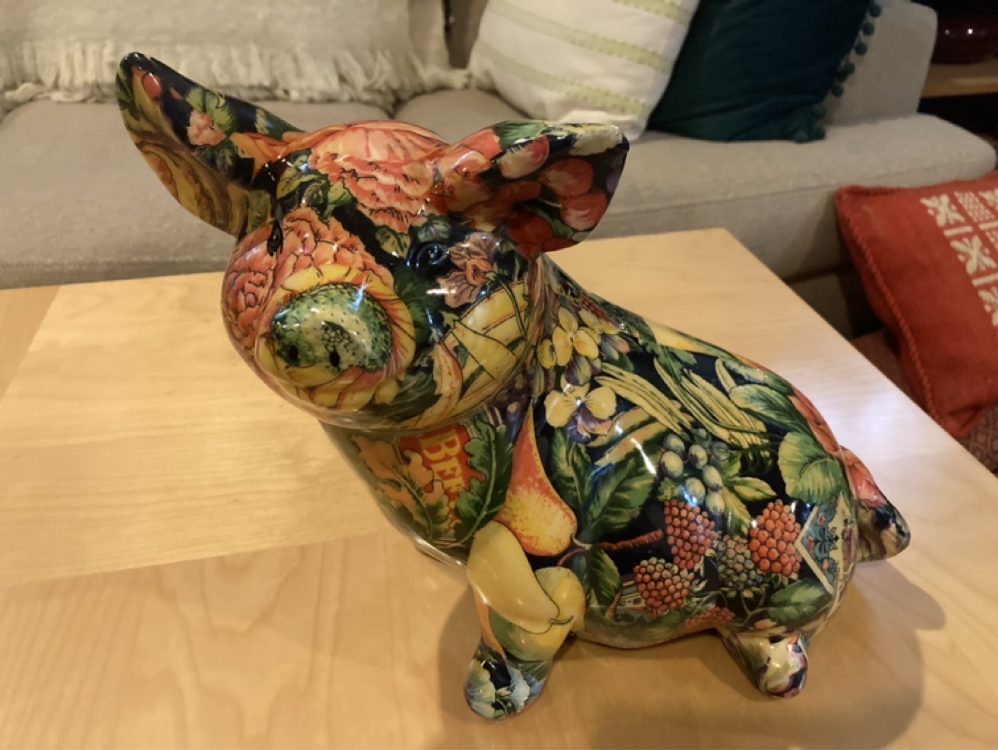 Large colorful pig