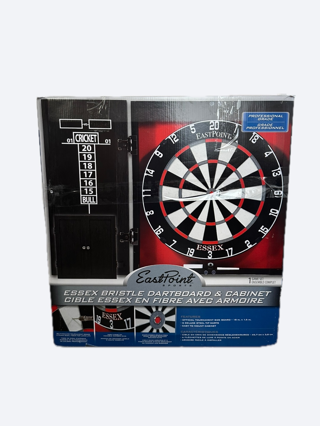 EastPoint Essex Bristle Dartboard with Cabinet