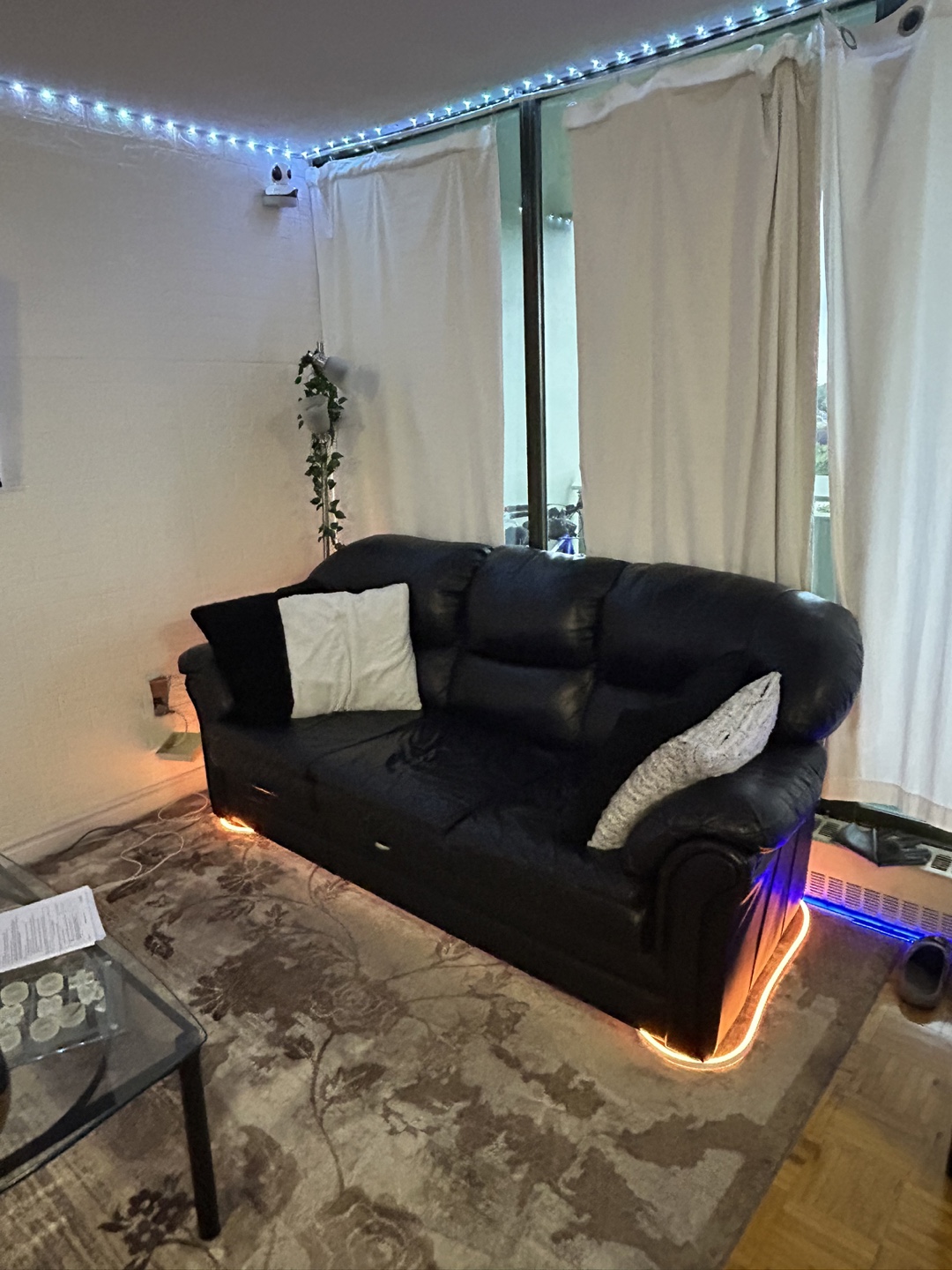 Black Leather Sofa