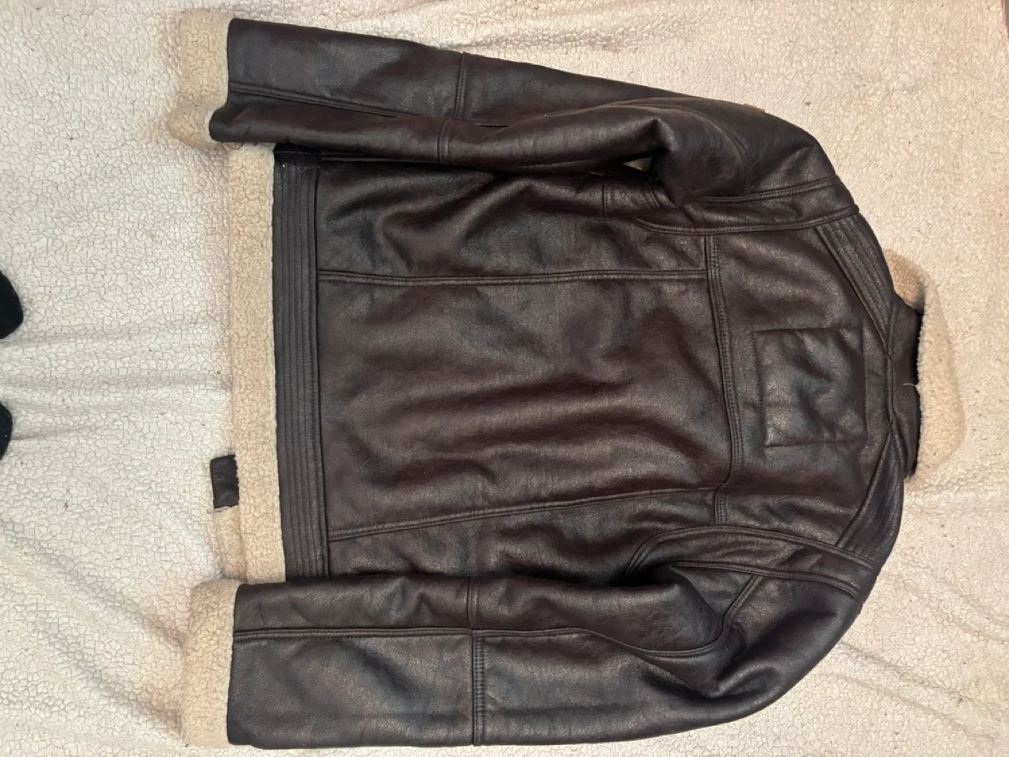 Sean John Men's Brown Aviator Jacket Size Small image indicator(3)