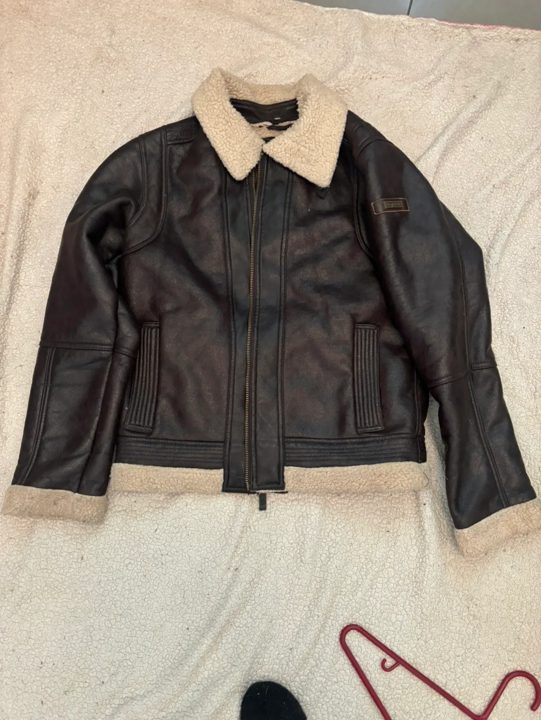 Sean John Men's Brown Aviator Jacket Size Small image indicator(2)