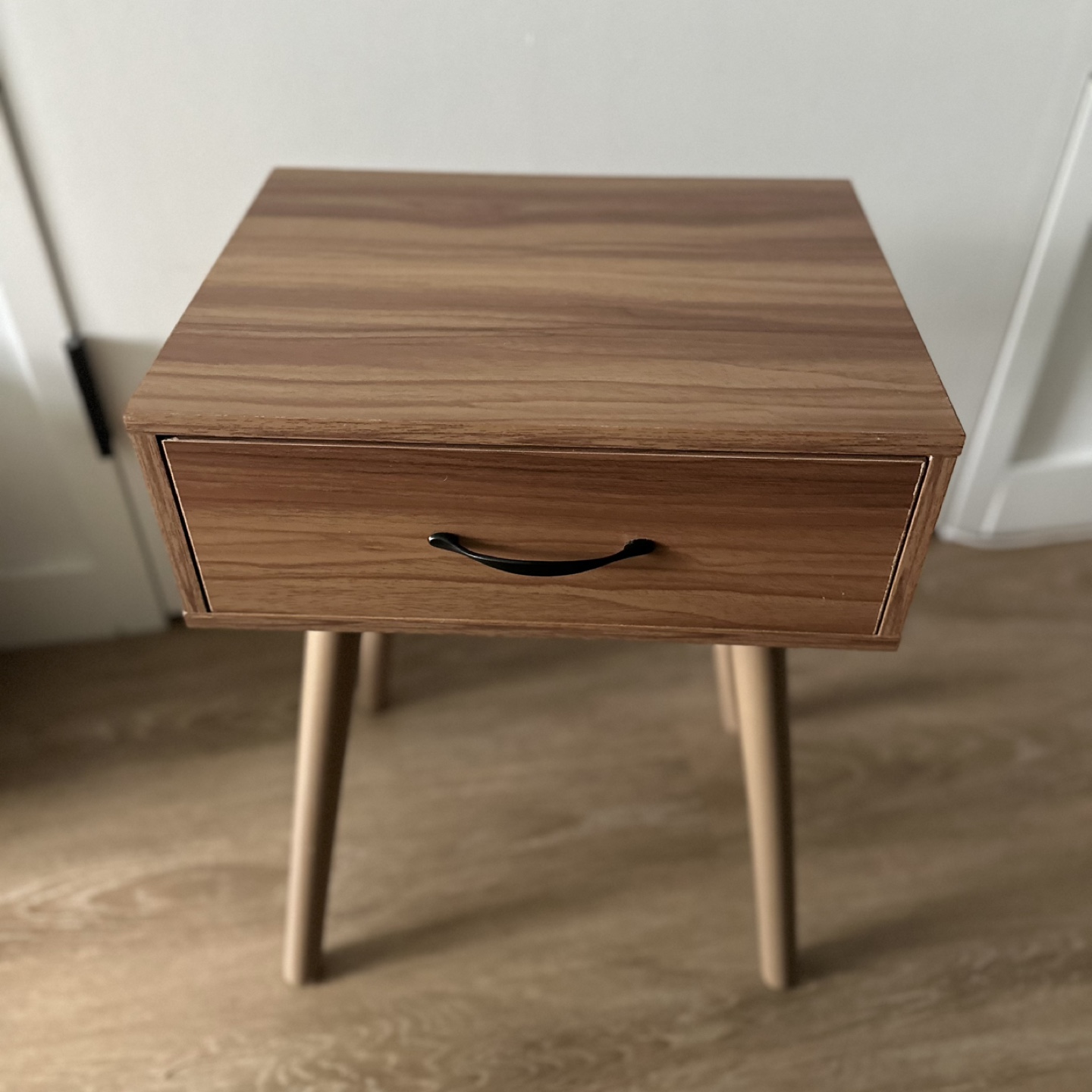 Mid-Century Modern One Drawer Nightstand - photo 4