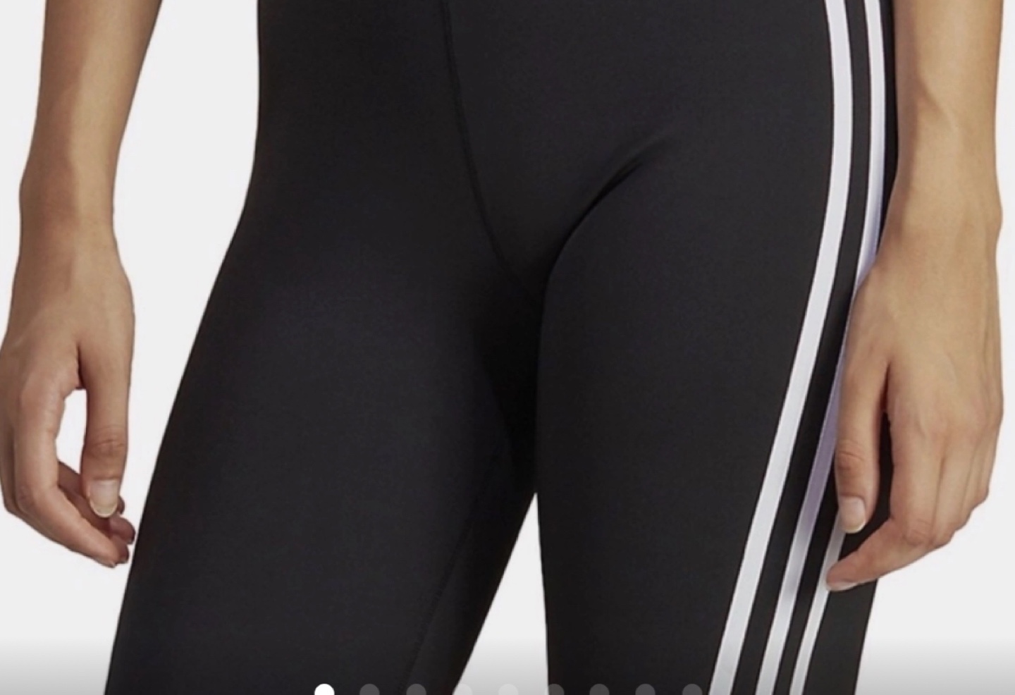 💚Ten or less💚Adidas Leggings - Black with White Stripes