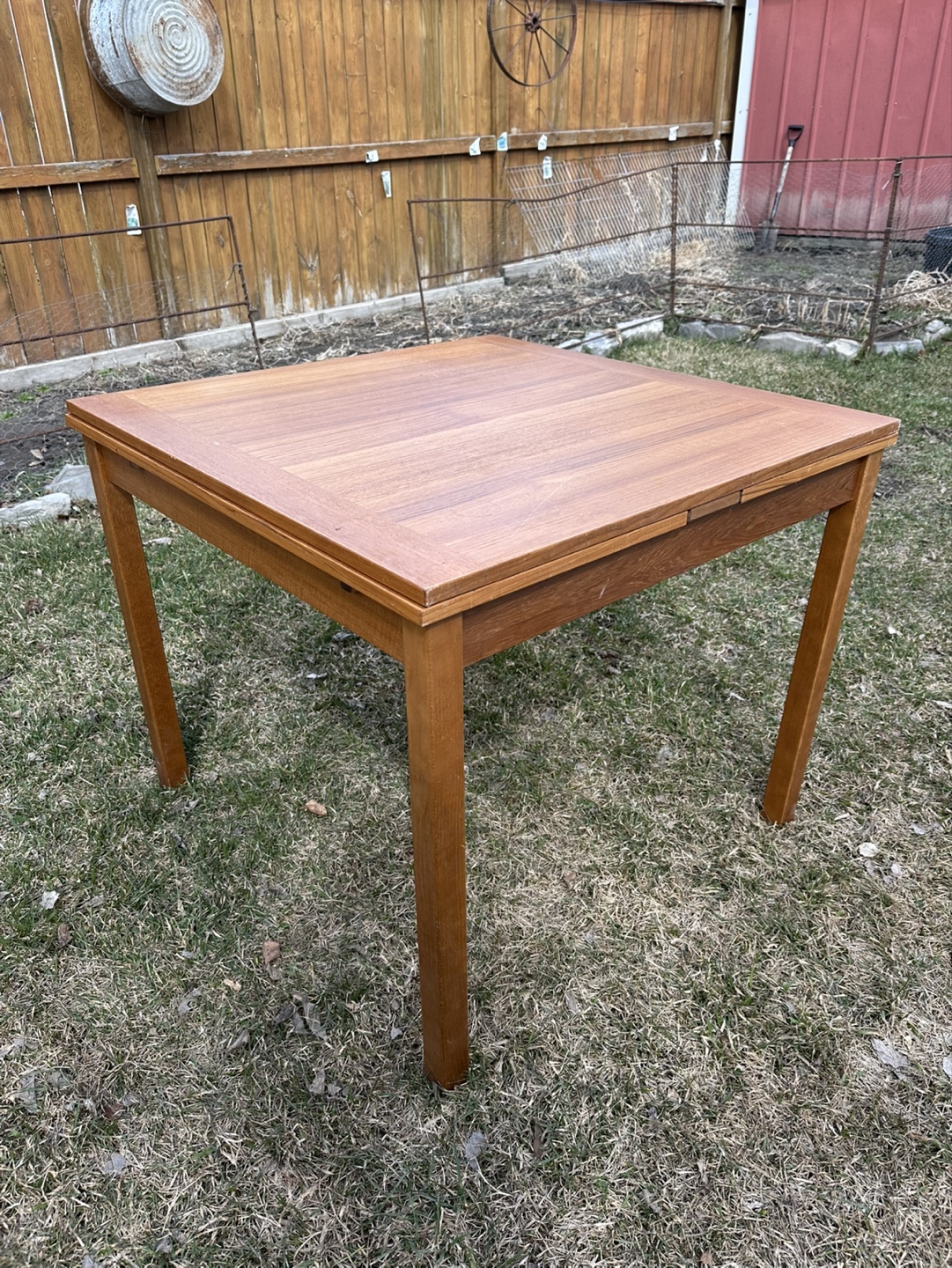 Mid-Century Modern Teak Square Extending Dining Table - photo 5