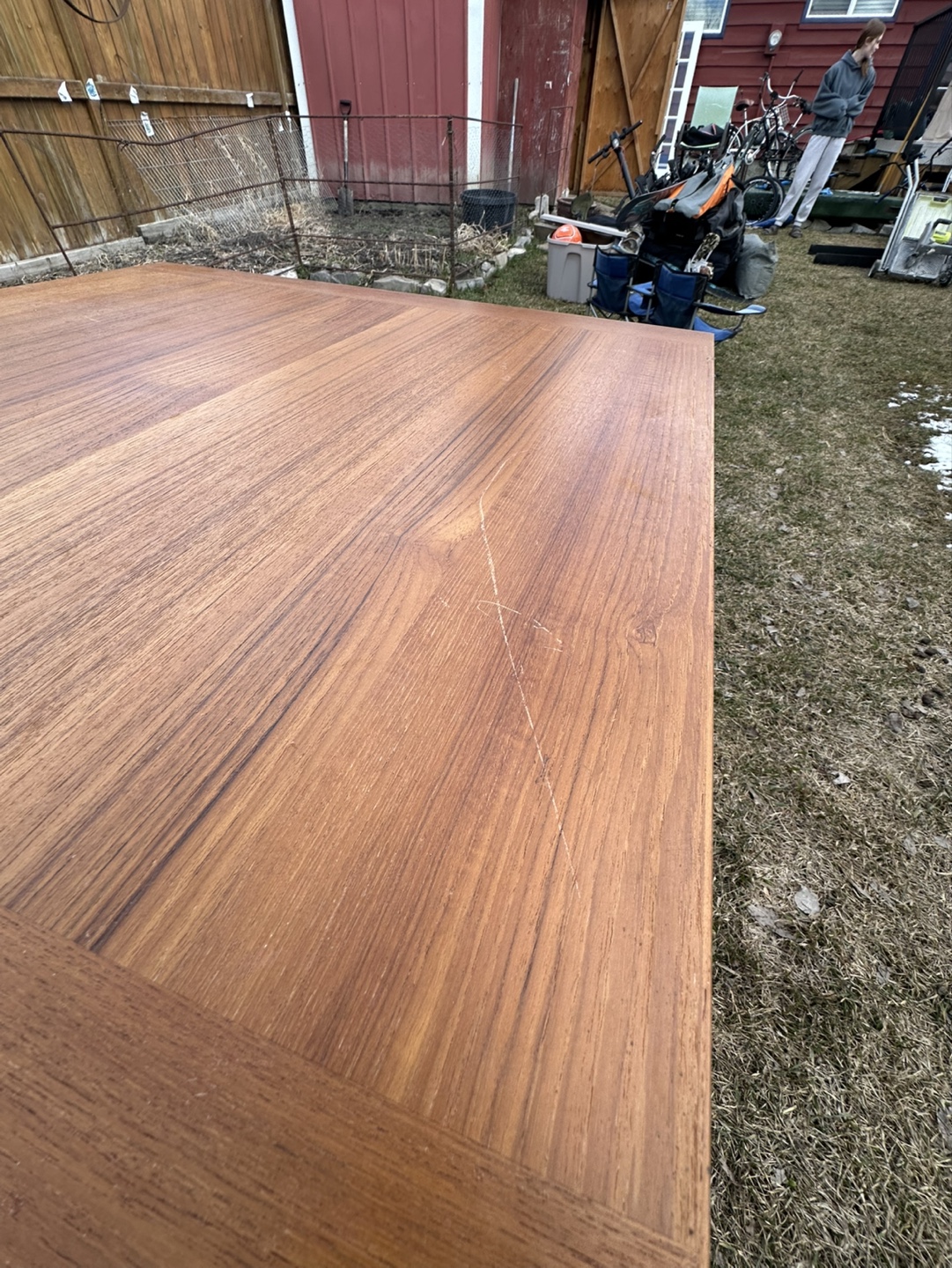 Mid-Century Modern Teak Square Extending Dining Table - photo 3