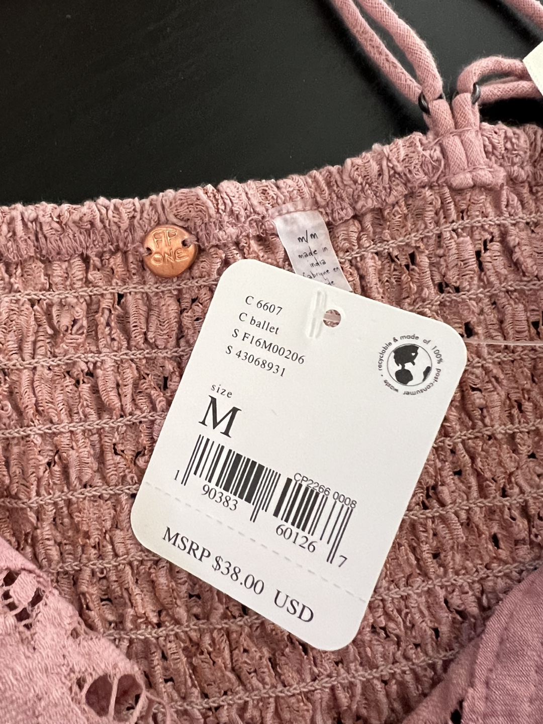 [NWT] Free People Adella Crochet Lace Bralette - Size M - photo 5