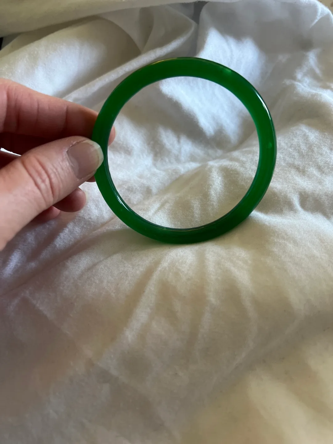 Green Jade Bangle Bracelet 💚 image indicator(2)