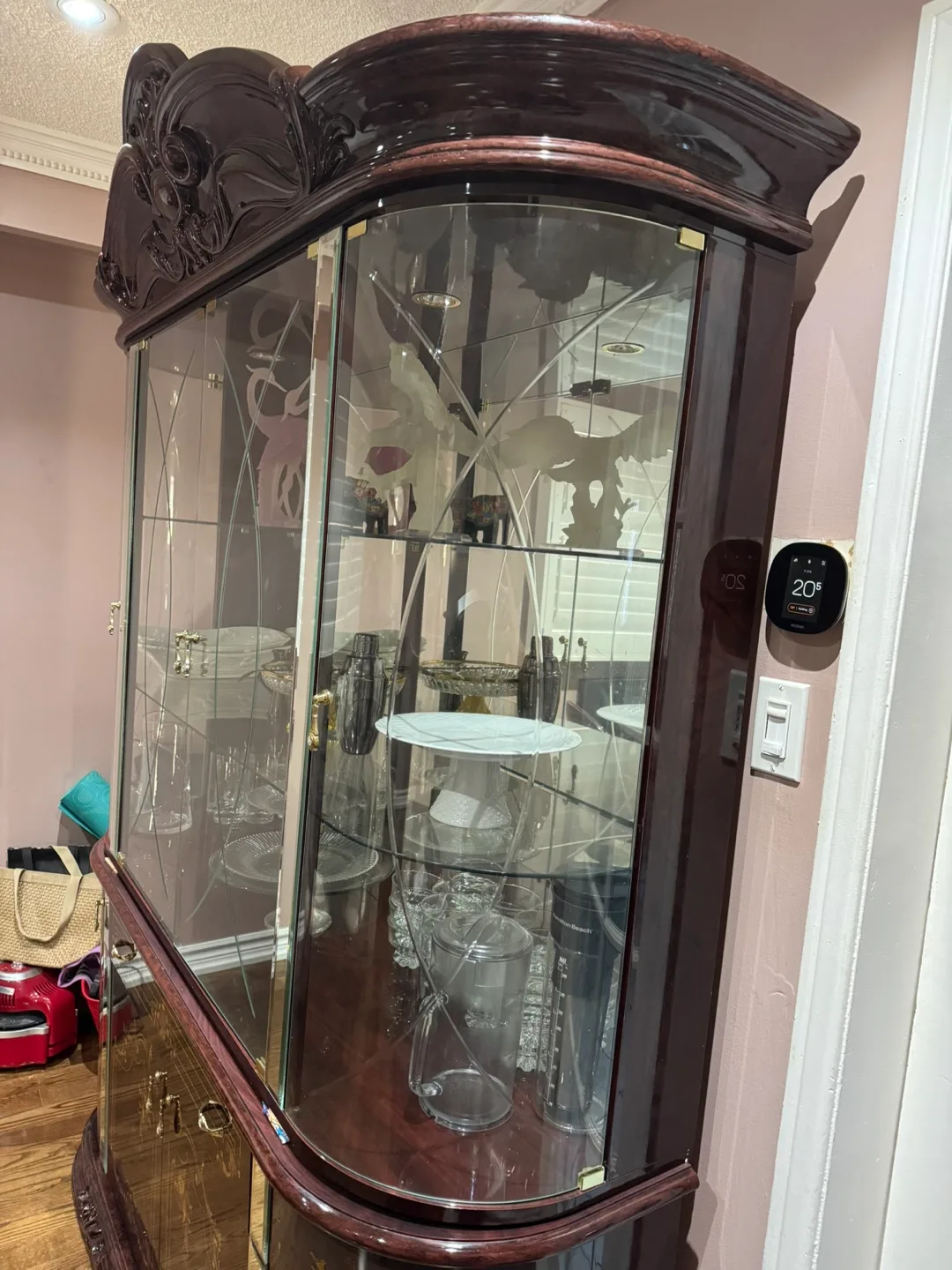 Elegant Dining Set: Table, 6 Chairs, and China Cabinet image indicator(2)