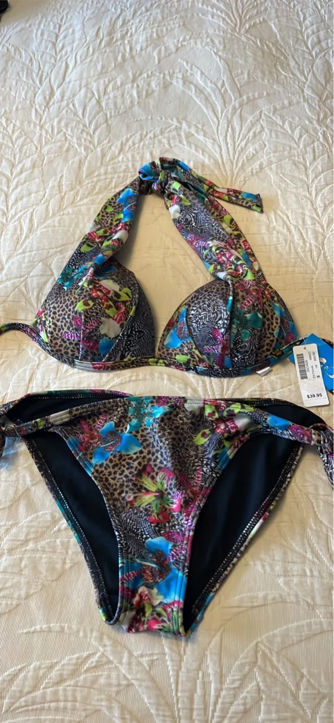 LA VIE EN ROSE Women's Multicoloured Animal Print Bikini image indicator(2)