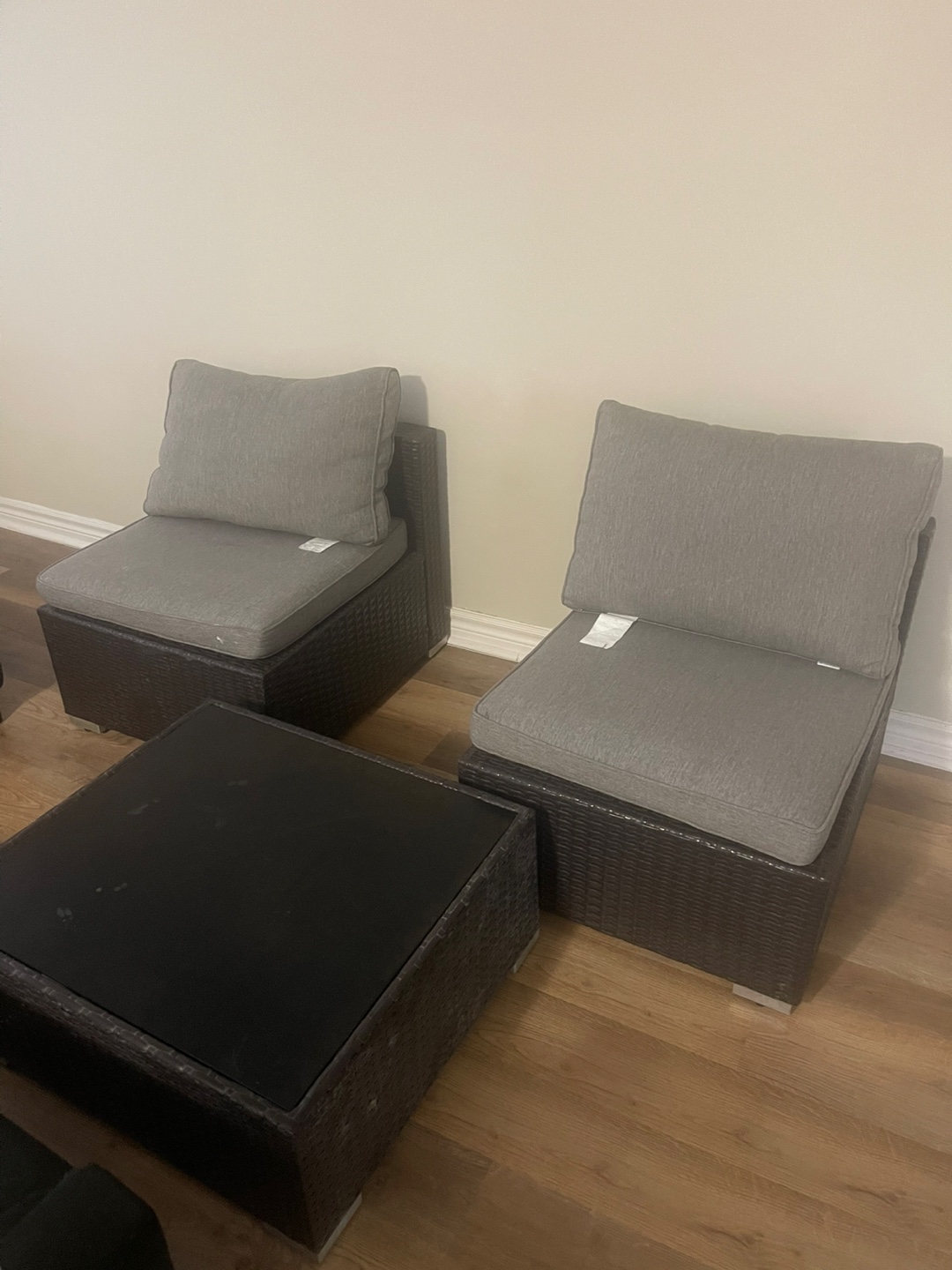💚3 set patio furniture with 5 cushions