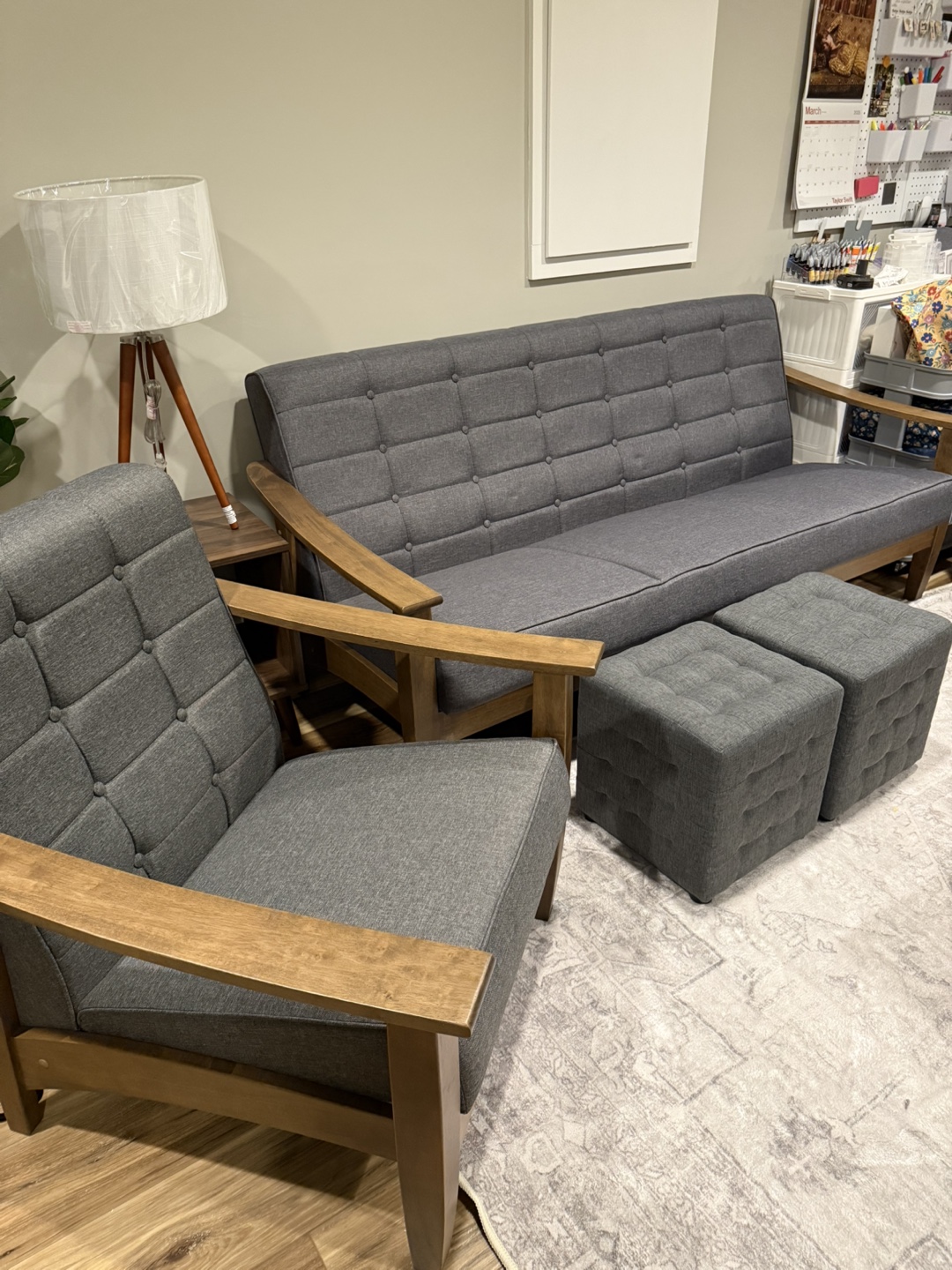 Sofa, Accent Chair, Ottoman (2) - Disassembled and ready!