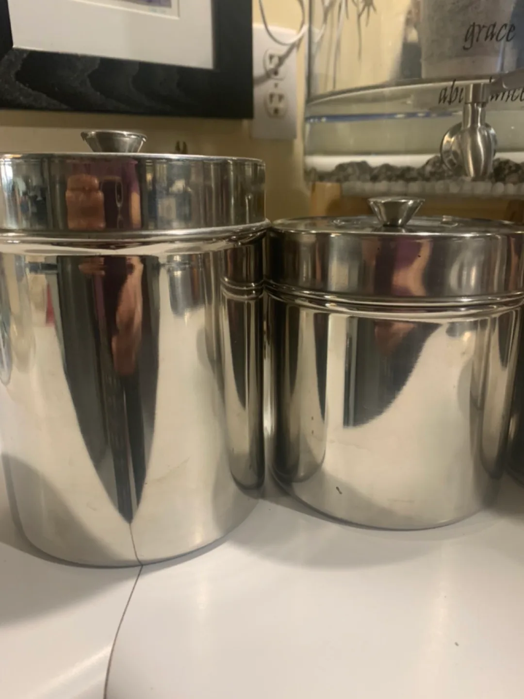 💚Set of four stainless steel canisters image indicator(2)