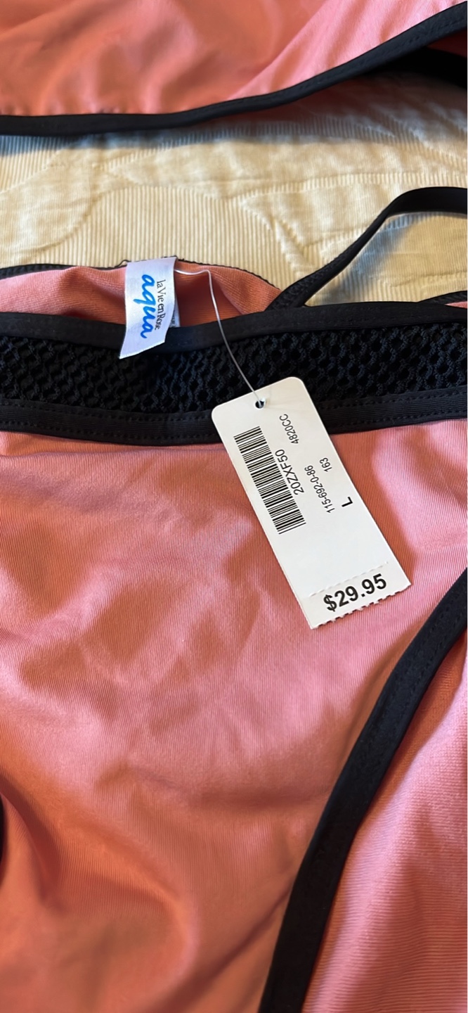 Apolis Women's Pink and Black Bikini Set - Size 7 - photo 3