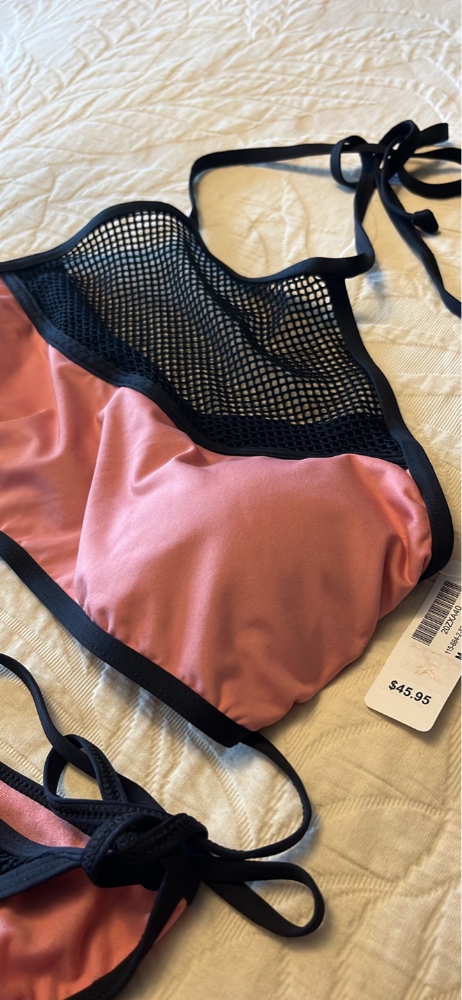 Apolis Women's Pink and Black Bikini Set - Size 7 - photo 4