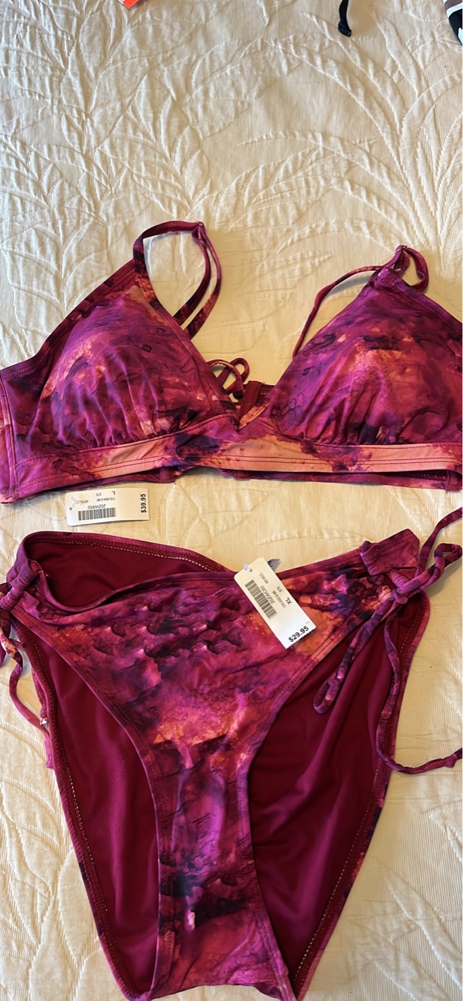 Ambra Women's Tie-Dye Bikini Set - Size Large