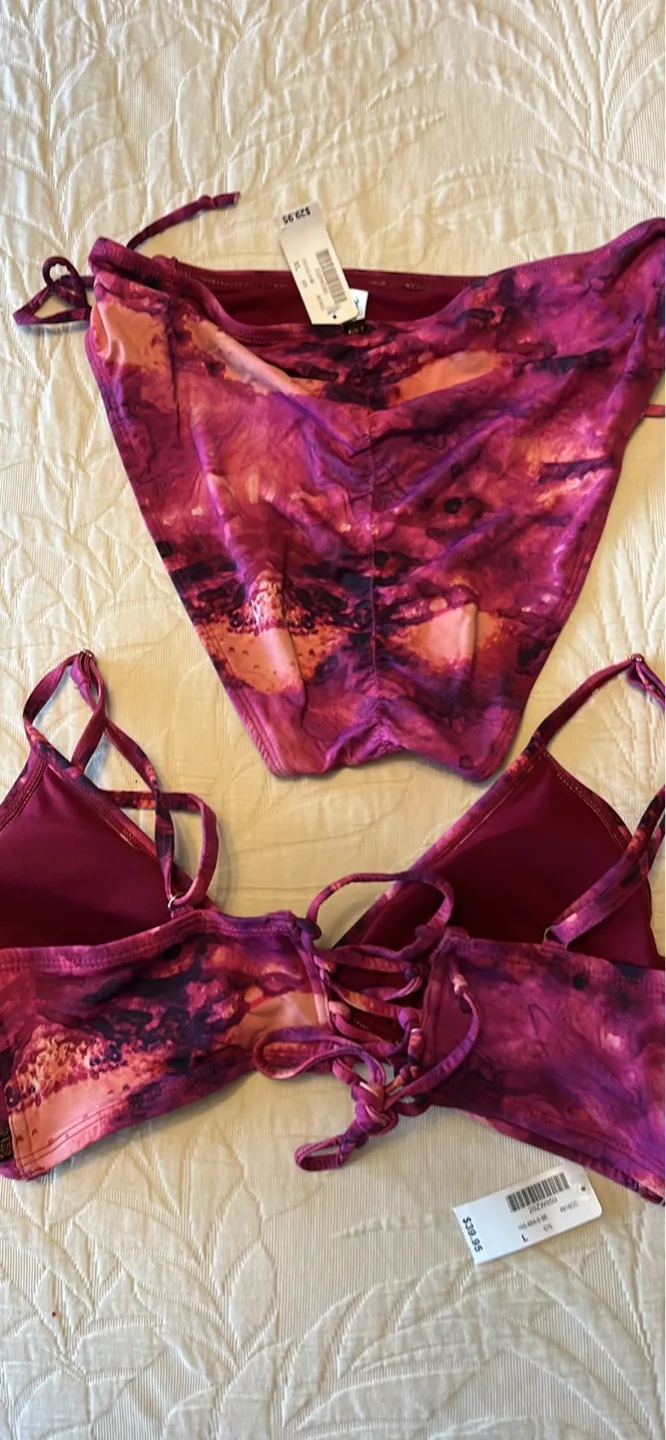 Ambra Women's Tie-Dye Bikini Set - Size Large image indicator(4)