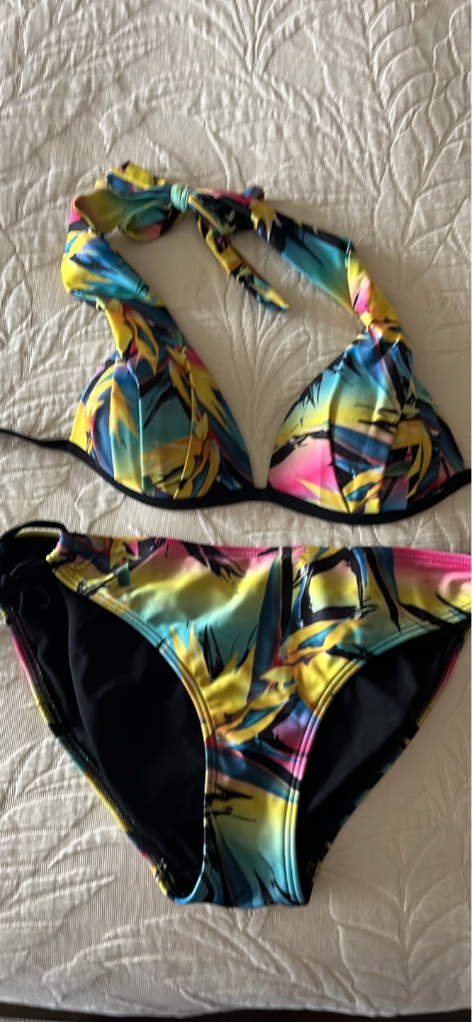 Women's Tropical Print Bikini Set
