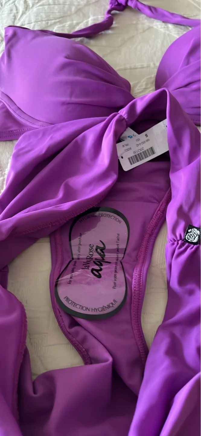 Purple Bandeau Bikini Set - Size Small image indicator(3)