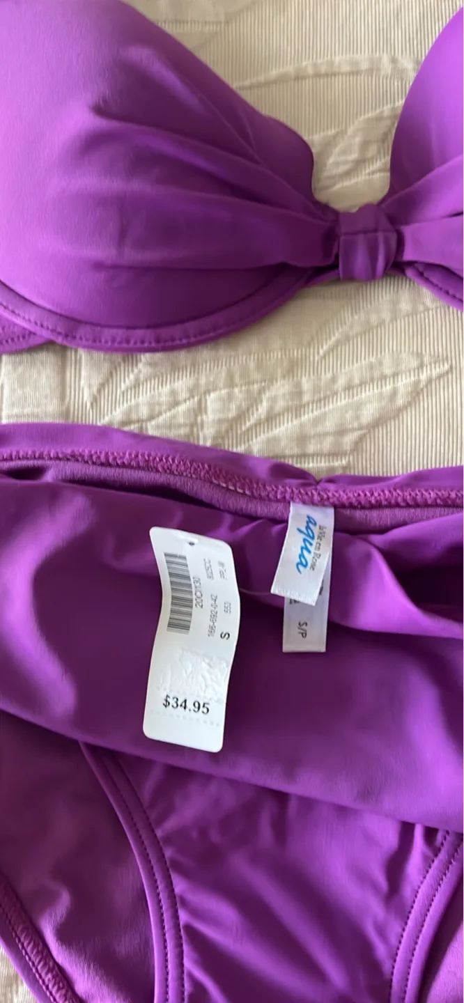Purple Bandeau Bikini Set - Size Small image indicator(2)