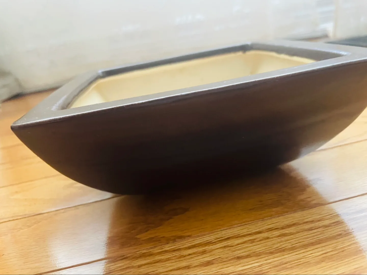 💚Square Ceramic Planter Pot - Dark Brown & Beige image indicator(2)