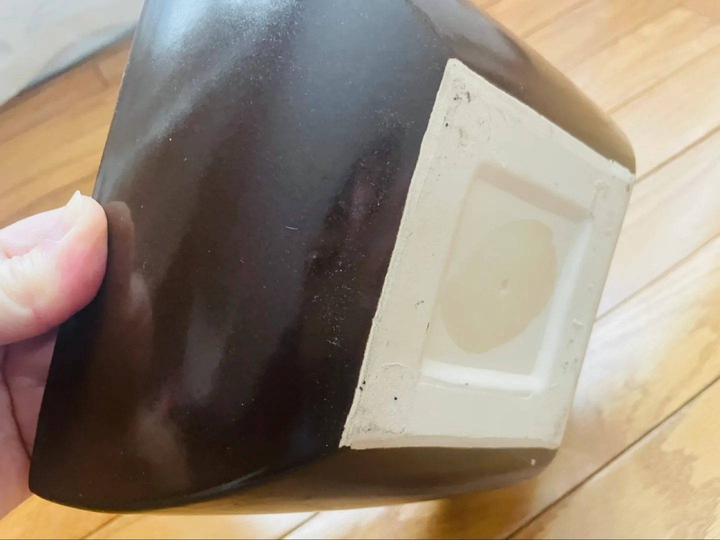 💚Square Ceramic Planter Pot - Dark Brown & Beige image indicator(3)