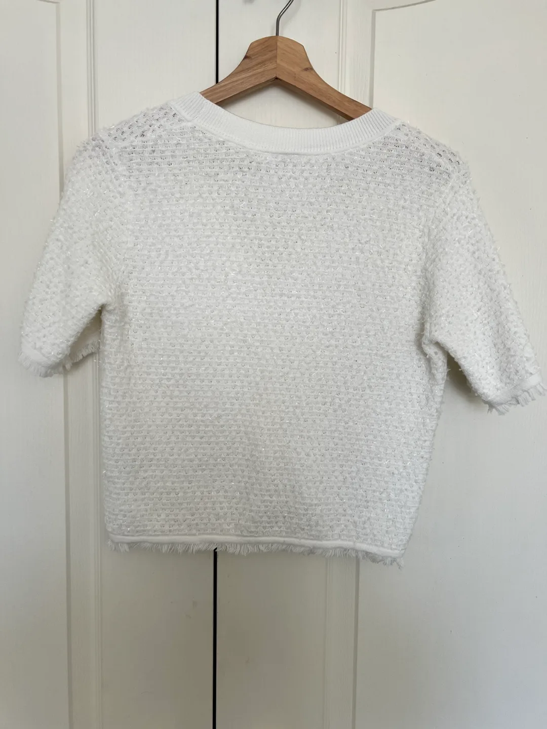 White Cropped Cardigan image indicator(4)