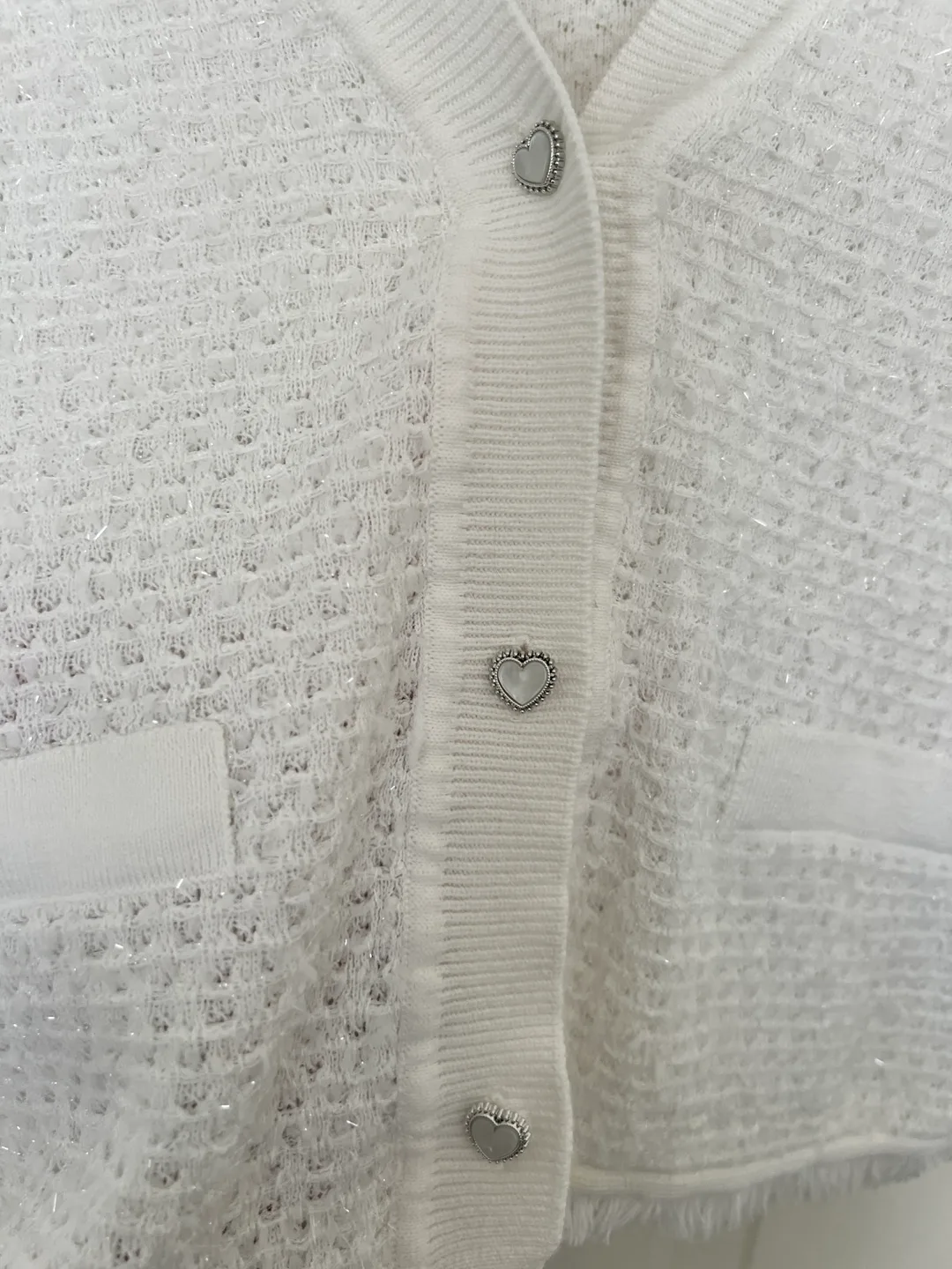 White Cropped Cardigan image indicator(3)