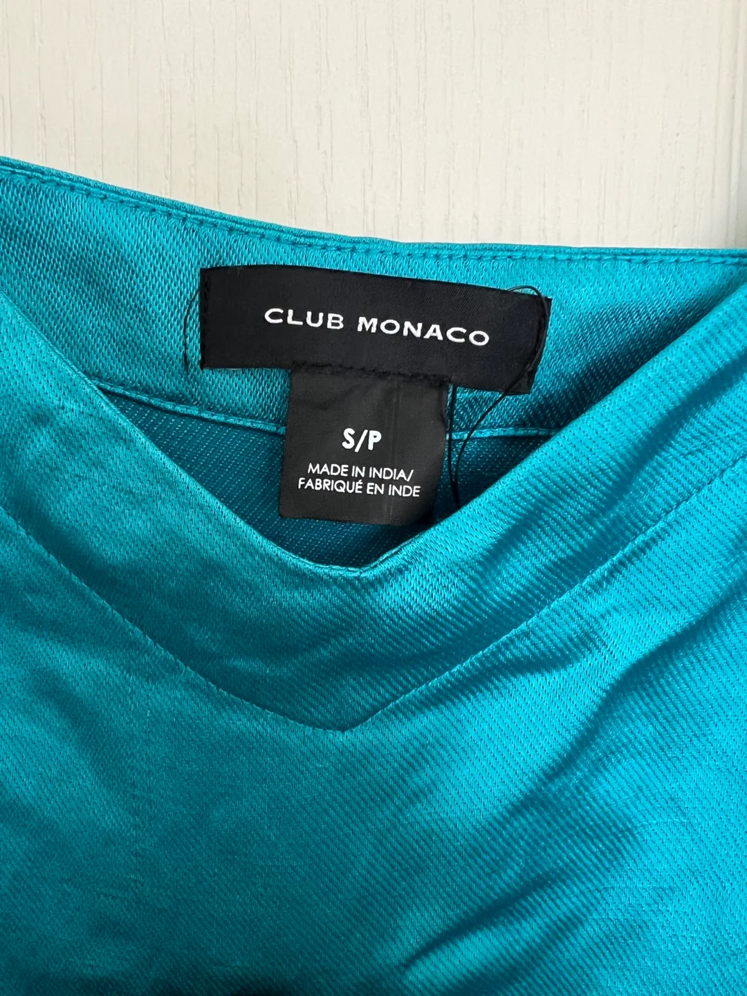 Club Monaco Teal Silk Blend Cami Top - Size Small image indicator(5)