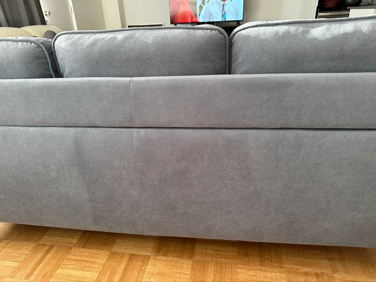 Grey Velvet Sectional Sofa image indicator(3)