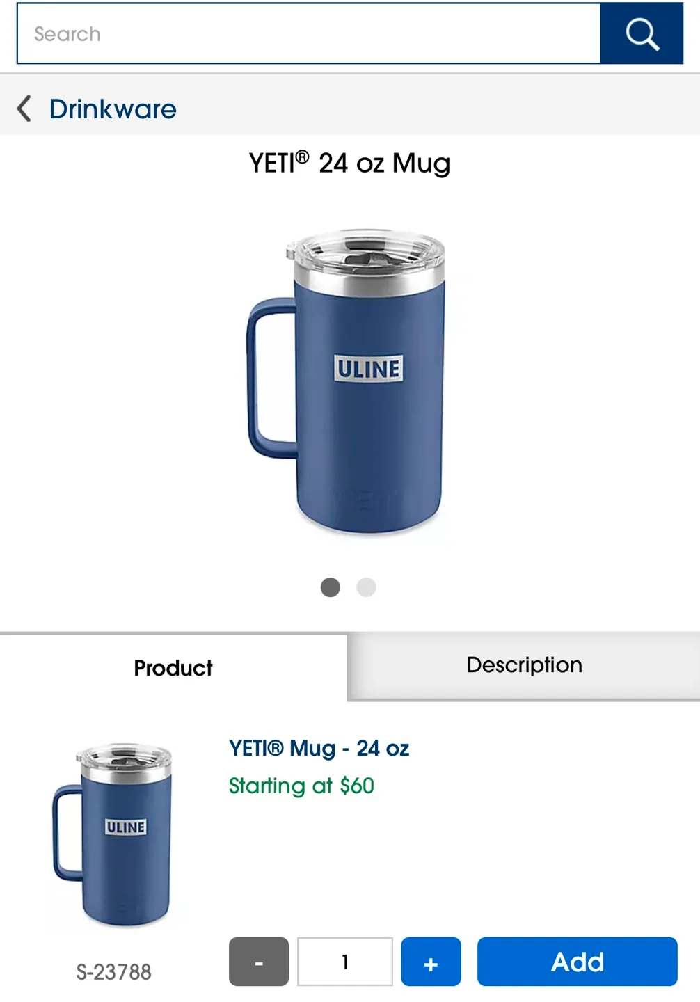 YETI 24 oz Mug - Navy - Uline Branded image indicator(6)