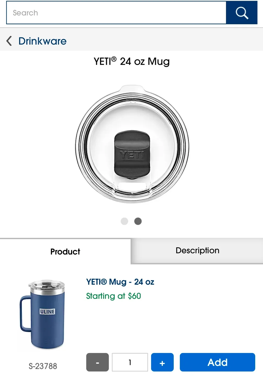 YETI 24 oz Mug - Navy - Uline Branded image indicator(7)