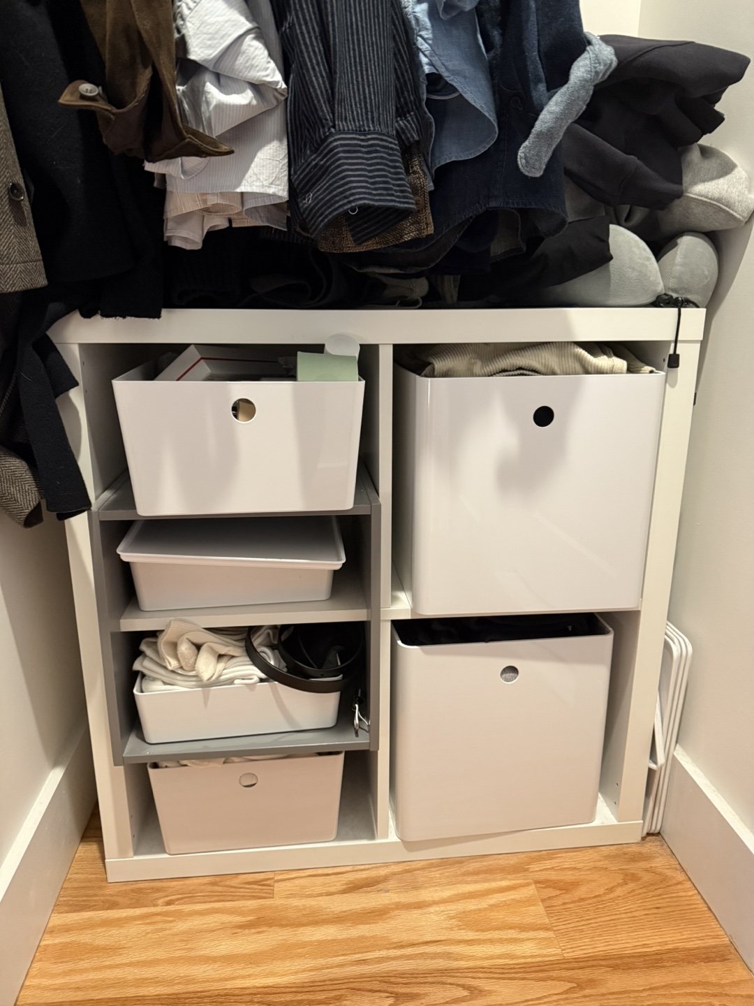 2 IKEA White 4 Cube Storage Shelve - photo 2